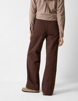 Jeans - Wide fit - Donkerbruin