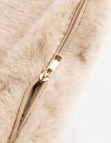 Schoudertas - Imitatiebont - Beige