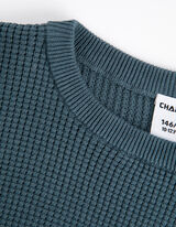 Pulóver - Gofri szerkezet - sotetkek