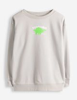 Sweatshirt - R&uuml;ckenprint - hellgrau