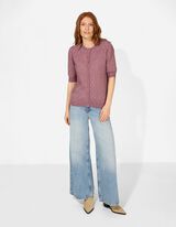 Cardigan - Knopfleiste - lila