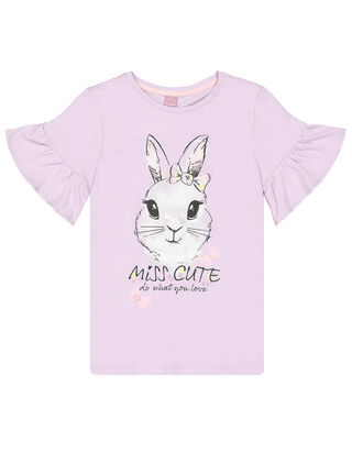 M&auml;dchen Shirt mit Bunny-Print