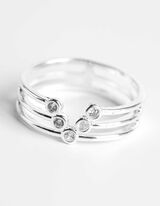 Prsteň - Ozdobné kamienky - strieborny