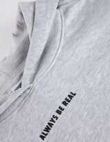 Mikina s kapucňou - Kapucňa - svetloseda