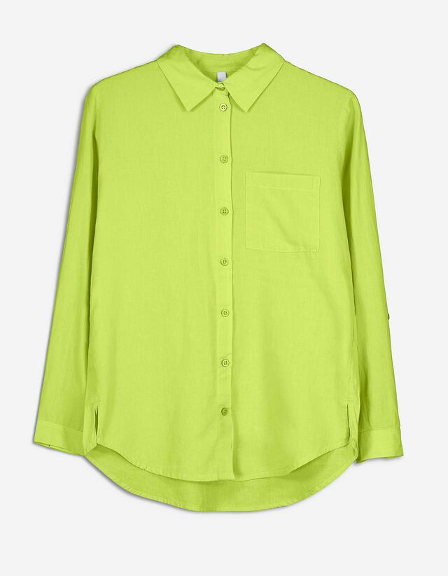 Camicia blusata - Oversized Fit - verde chiaro