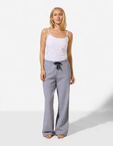 Pantalon de pyjama - Viscose m&eacute;lang&eacute;e - bleu fonc&eacute;
