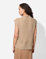 Pullover - Ärmellos - beige