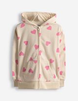 Sweatjacke - Oversized Fit - beige