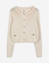 Cardigan - Knopfleiste - weiß