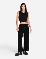 Ujjatlan felső - Megk&ouml;tős &ouml;v - fekete