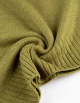 Pletena obleka - Visok ovratnik - svetlo zelena