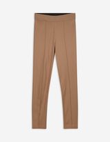 Leggings - Bundfalte - braun