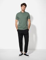 Poloshirt - Knopfverschluss - dunkelgr&uuml;n