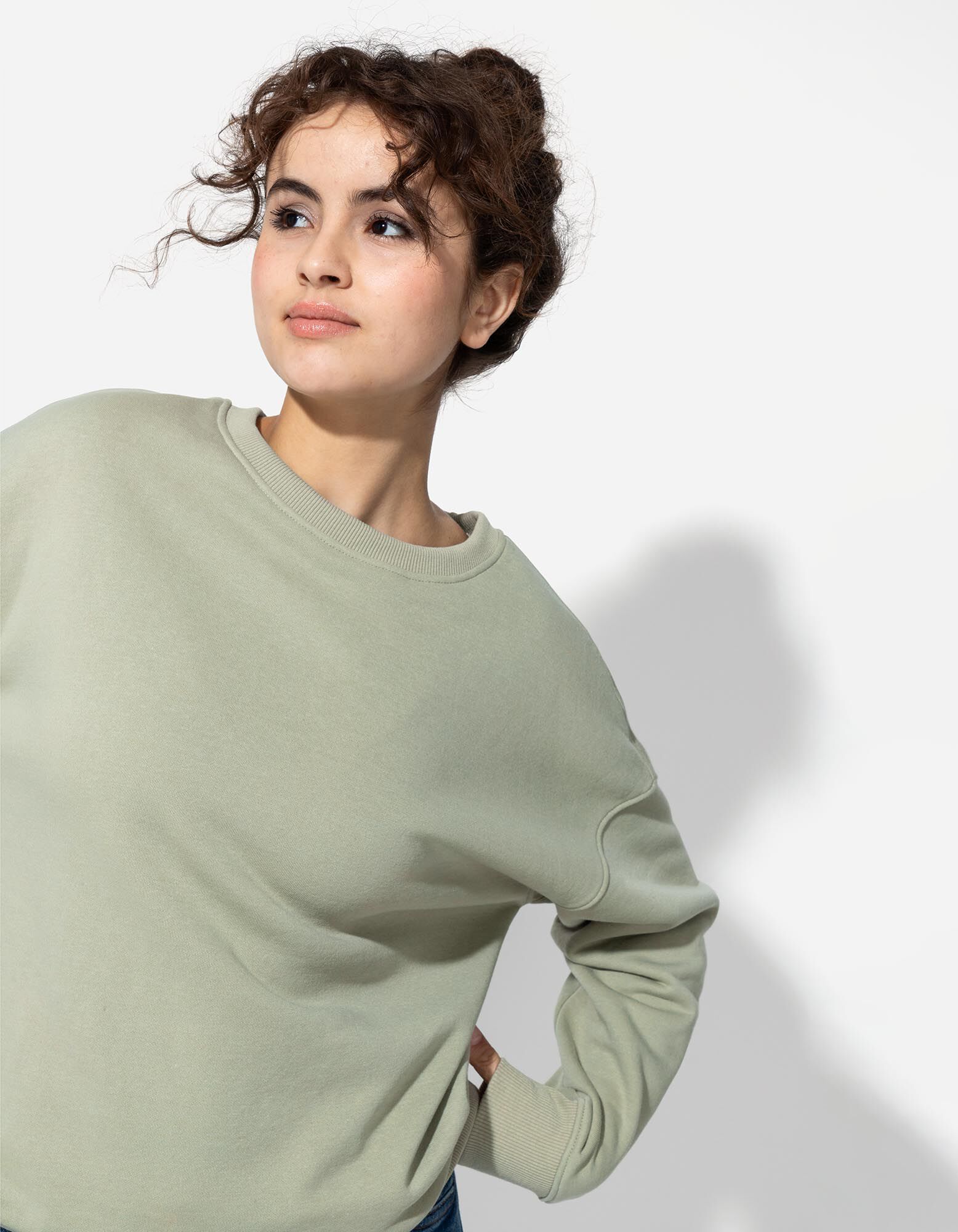 Sweatshirt - einfarbig - hellgrün - Takko Fashion