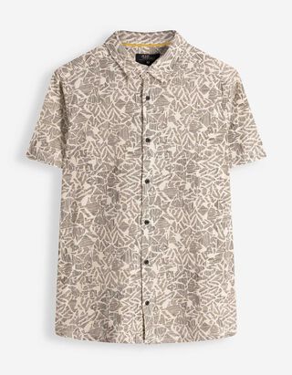 Hemd - Allover-Print - wei&szlig;