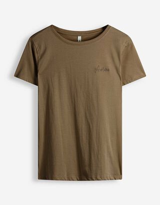 T-Shirt - Stickereien - Khaki