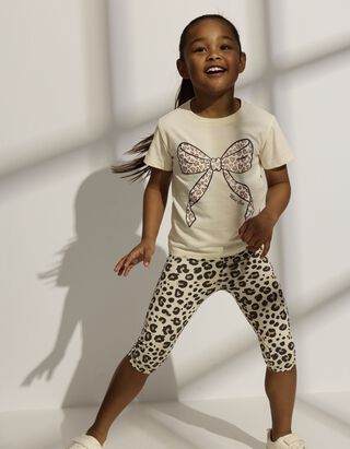 T-Shirt - Frontprint - Beige
