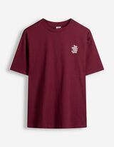 Longshirt - Oversized Fit - Dunkelrot