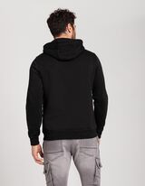 Felpa con cappuccio - Stampa frontale - nero