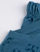 pidžama set od majice i &scaron;ortsa - &Scaron;areni print - plava