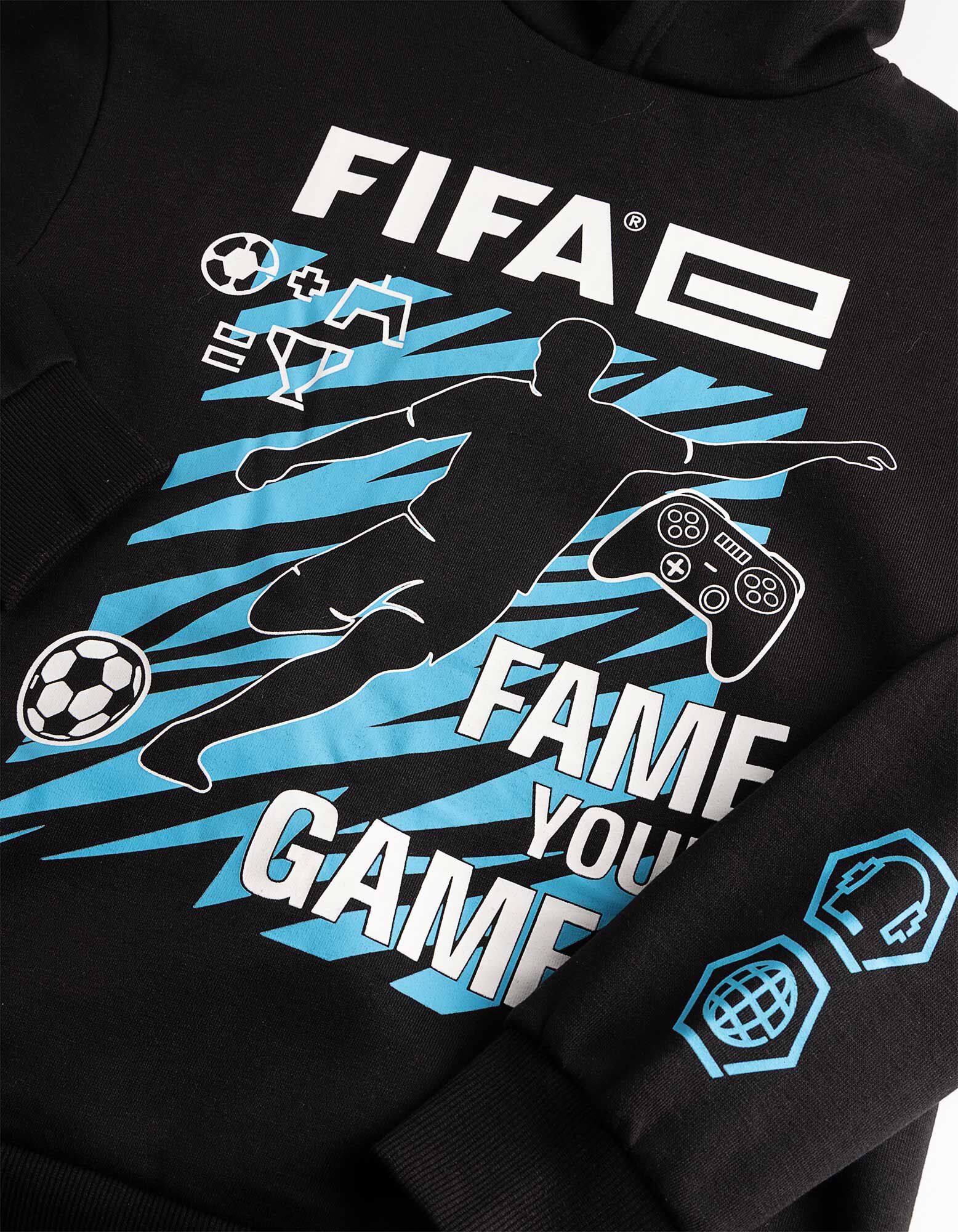Mikina s kapucňou - Fifa E - Čierna