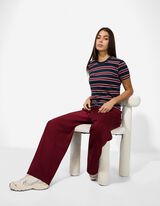 Broek - Effen - donkerrood