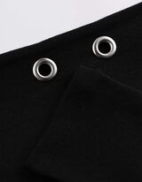 Langarmshirt - Nietenbesatz - Schwarz