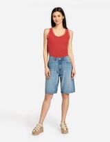 Ujjatlan felső - Csipker&aacute;t&eacute;ttel - m&eacute;lyv&ouml;r&ouml;s