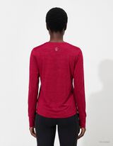 Langarmshirt - Rundhals-Ausschnitt - Orange