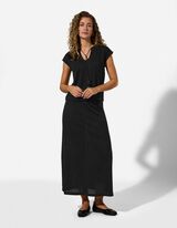 Rok in A-lijn - Viscose - Zwart