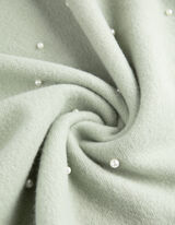 Kootud kampsun - p&auml;rlikaunistused - t&uuml;rkiissinine