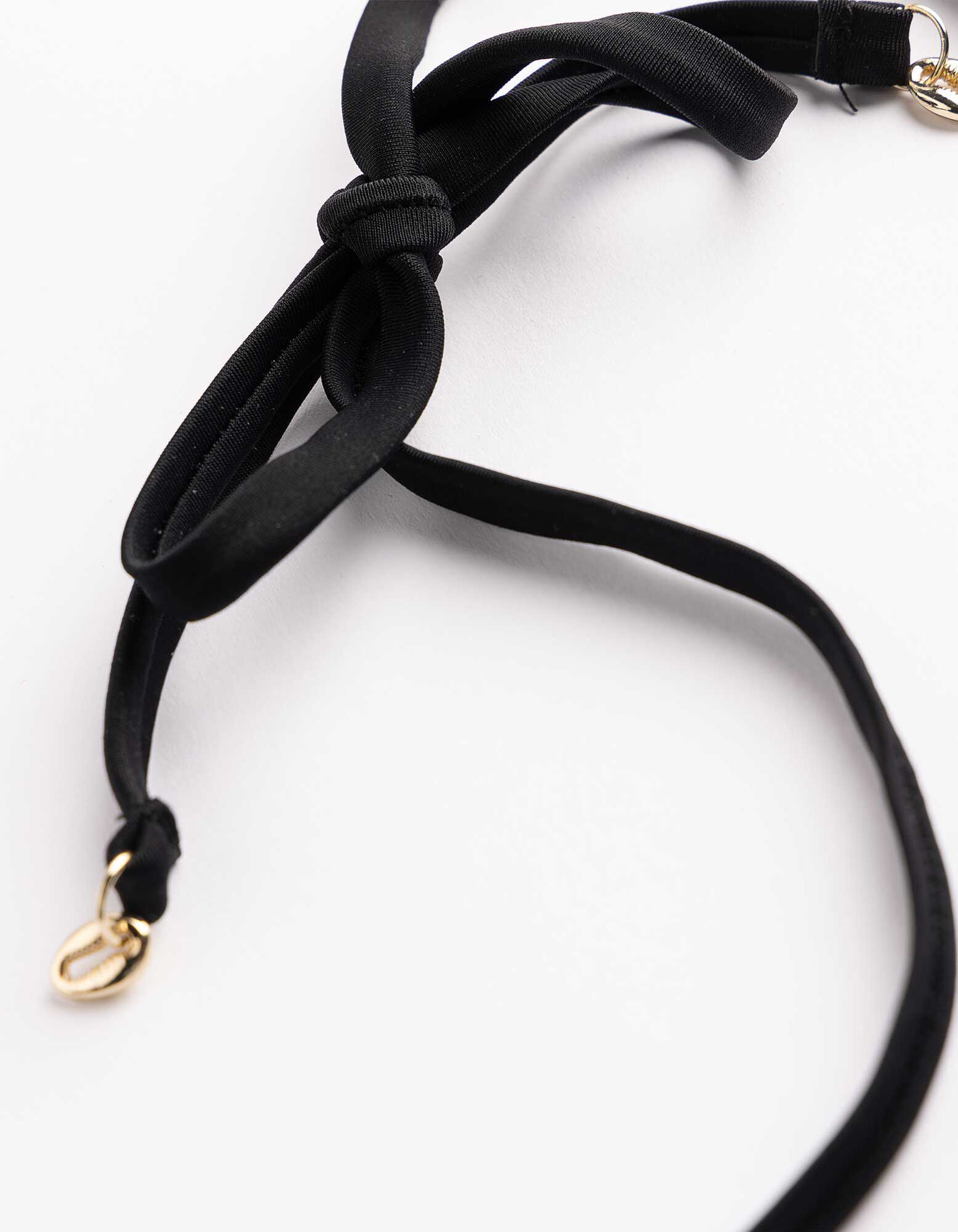 Haut de bikini - La&ccedil;age - noir