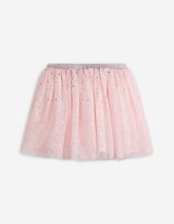 Set aus Shirt und Rock - Glitzerprint - weiß