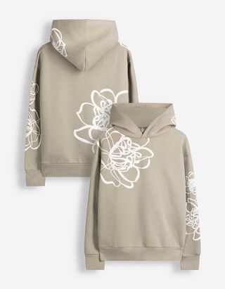 Hoodie - Print - Hellgr&uuml;n