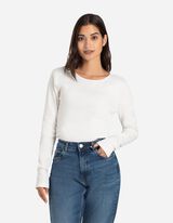 Shirt - Geribde structuur - wit