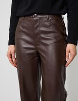 Hose - Kunstleder - dunkelrot