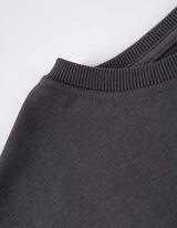 Sweatshirt - Zierperlen - dunkelgrau