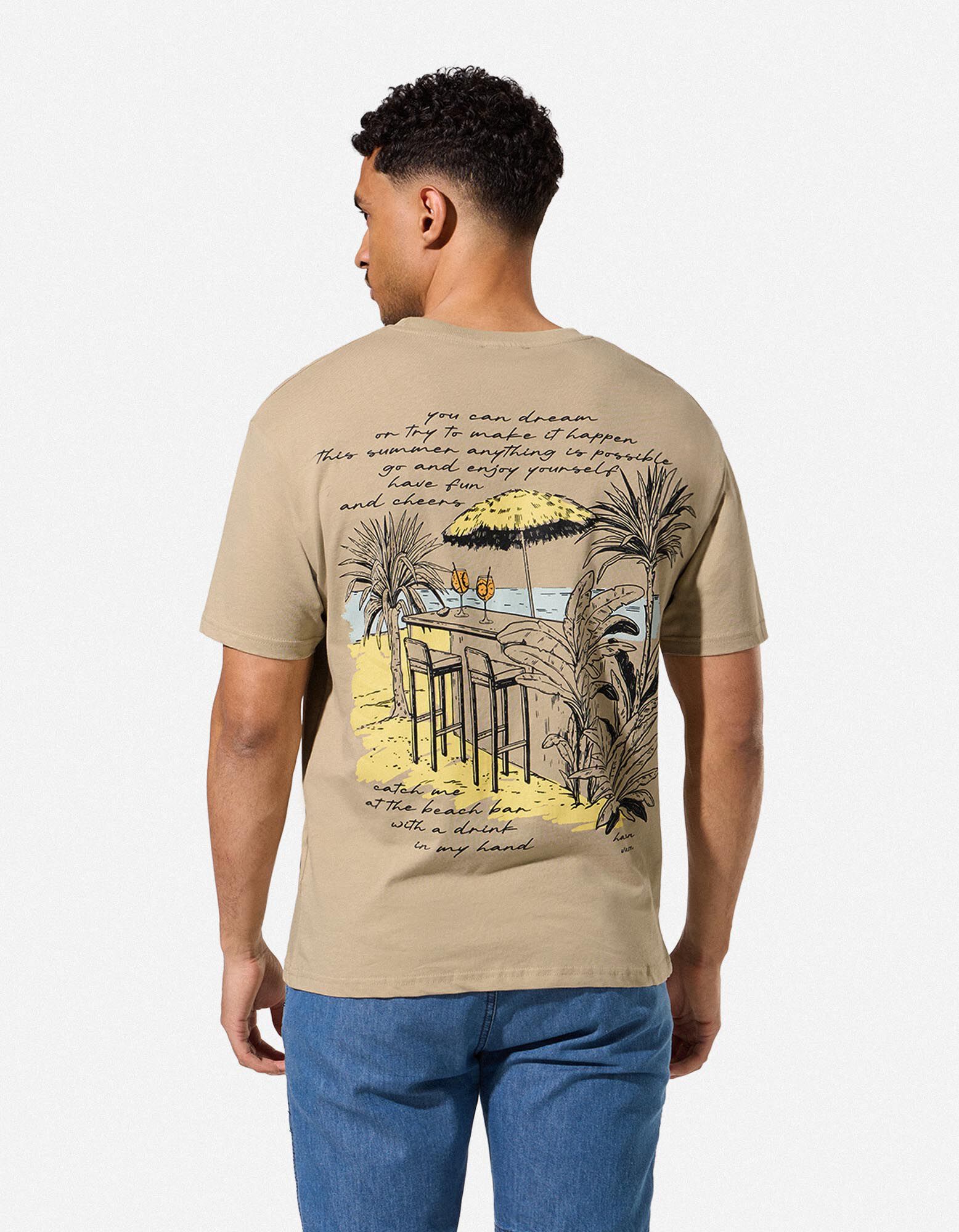 T-shirt - Dos imprim&eacute; - vert clair 