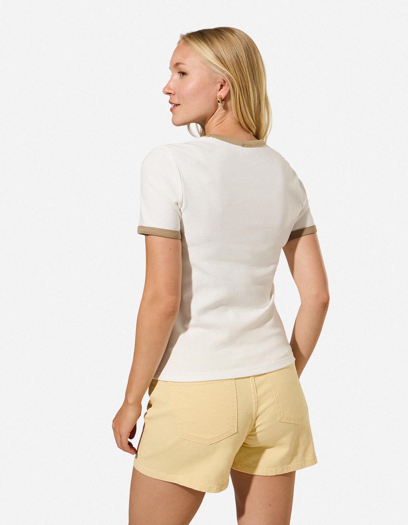T-Shirt - Stickerei - Wei&szlig;