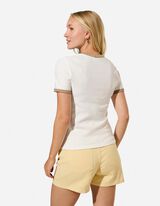 T-Shirt - Stickerei - Wei&szlig;