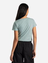 T-shirt - błyszczący nadruk - zielony