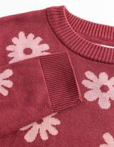 Strickpullover - Strick - Dunkelrot