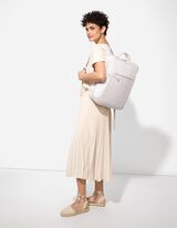 plecak - jednokolorowy - bialy