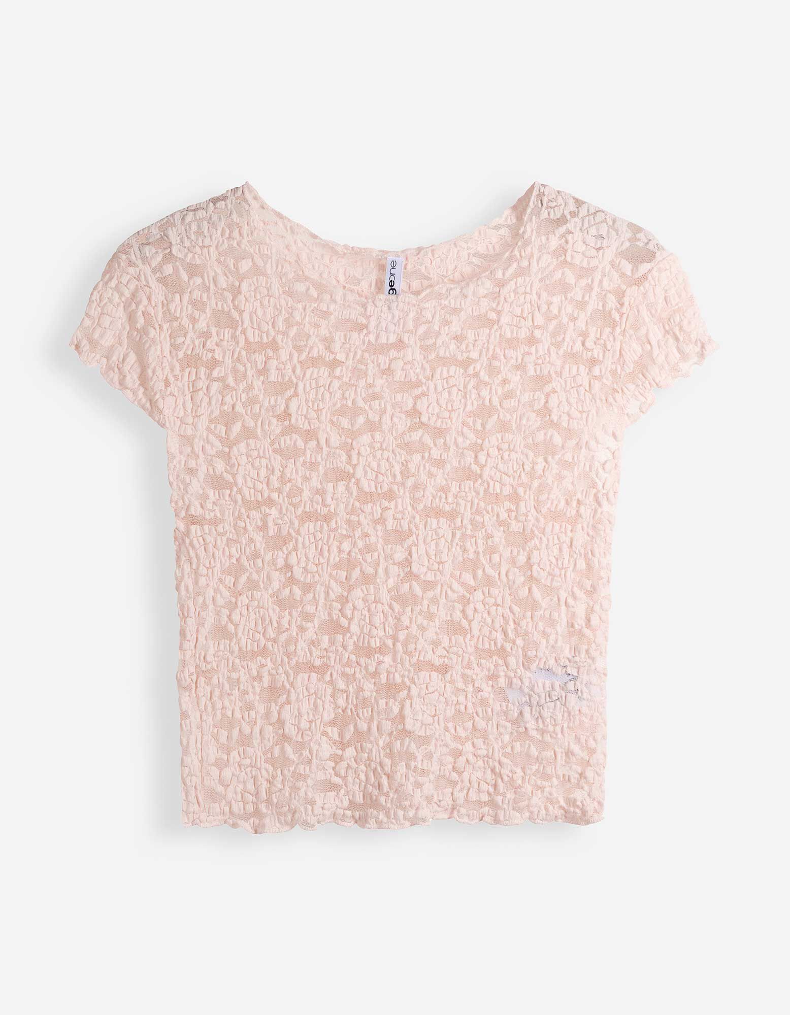 T-Shirt - Muschelsaum - Rosa