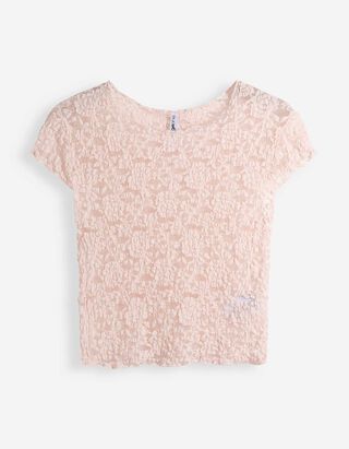 T-Shirt - Muschelsaum - Rosa