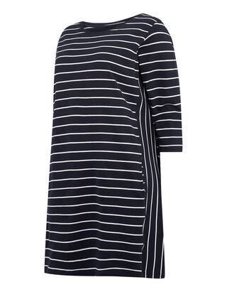 Damen Jerseykleid mit Streifenmuster