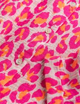 Blouse - Motif l&eacute;opard - Rouge