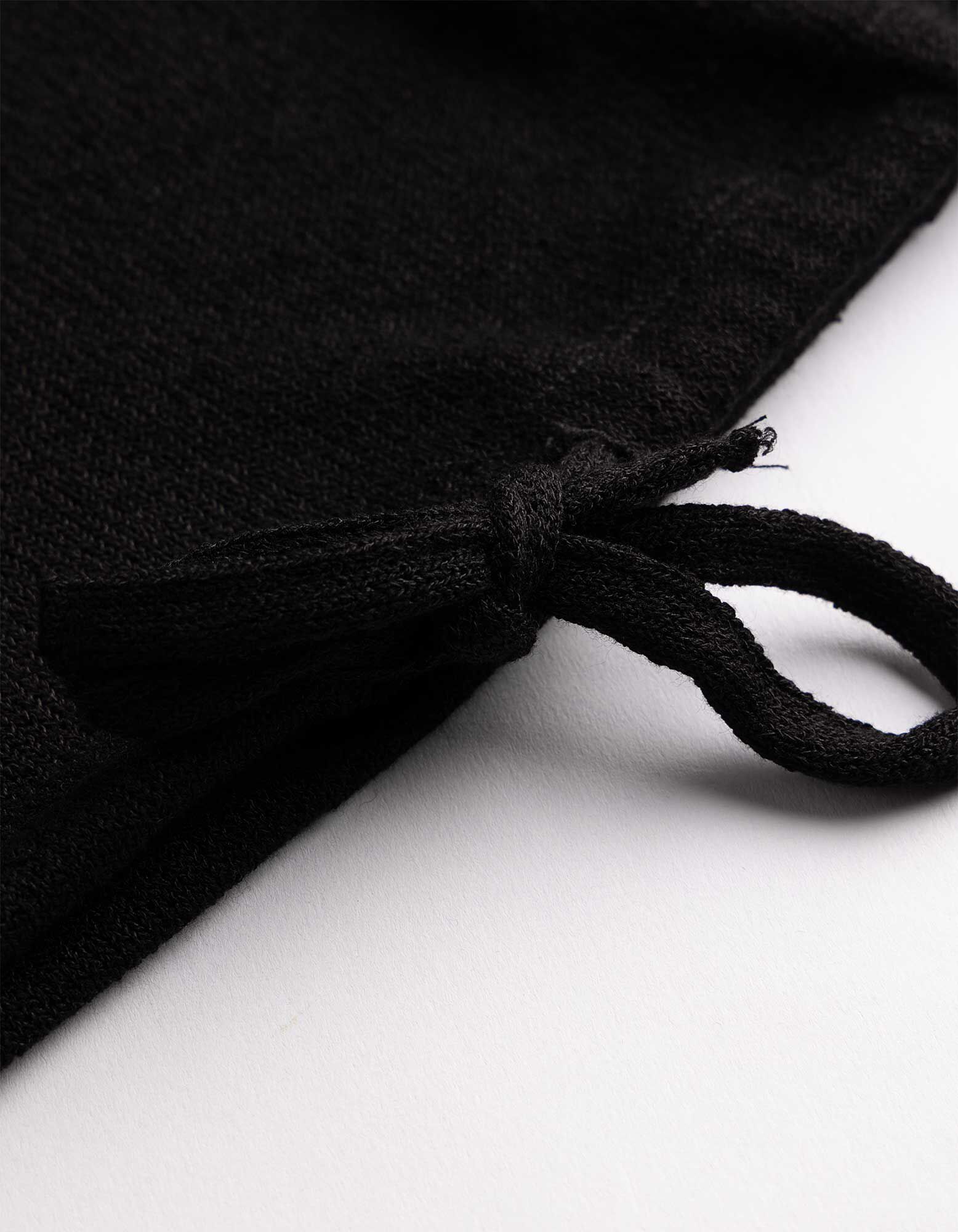 Strickshirt - Viskose-Mix - Schwarz
