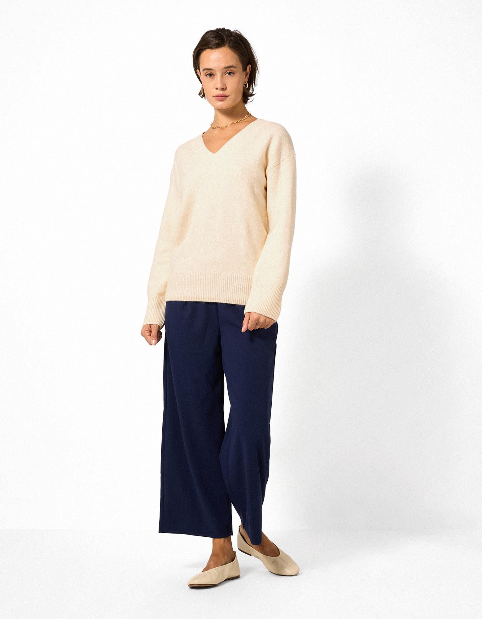 Pullover - Oversized Fit - Beige