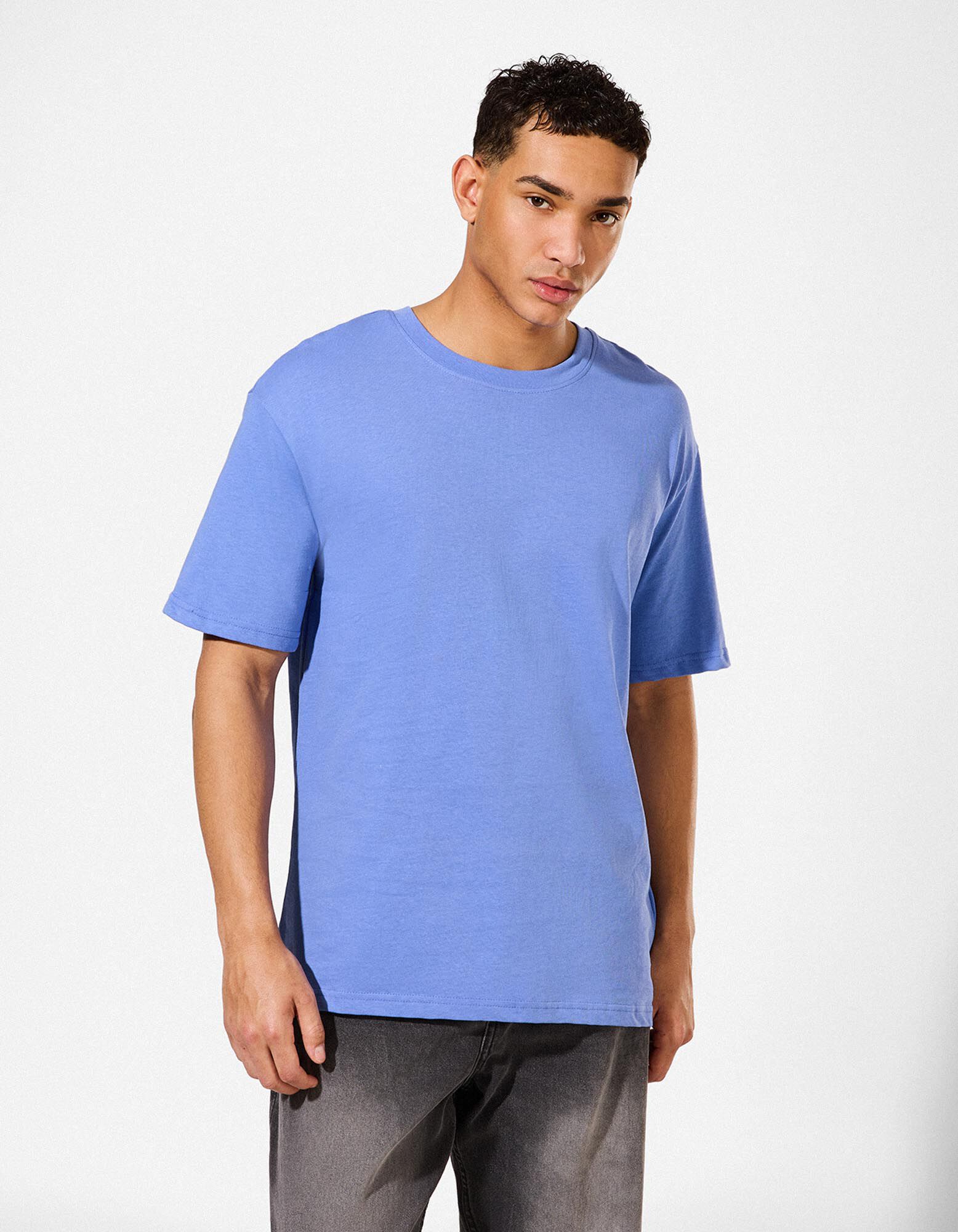 T-shirt - Coupe oversize - Bleu